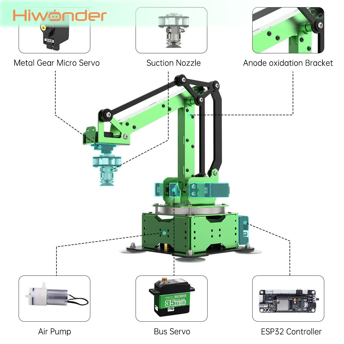 Hiwonder MaxArm 4DOF ロボットアーム オ - Esp32 のレビューと価格